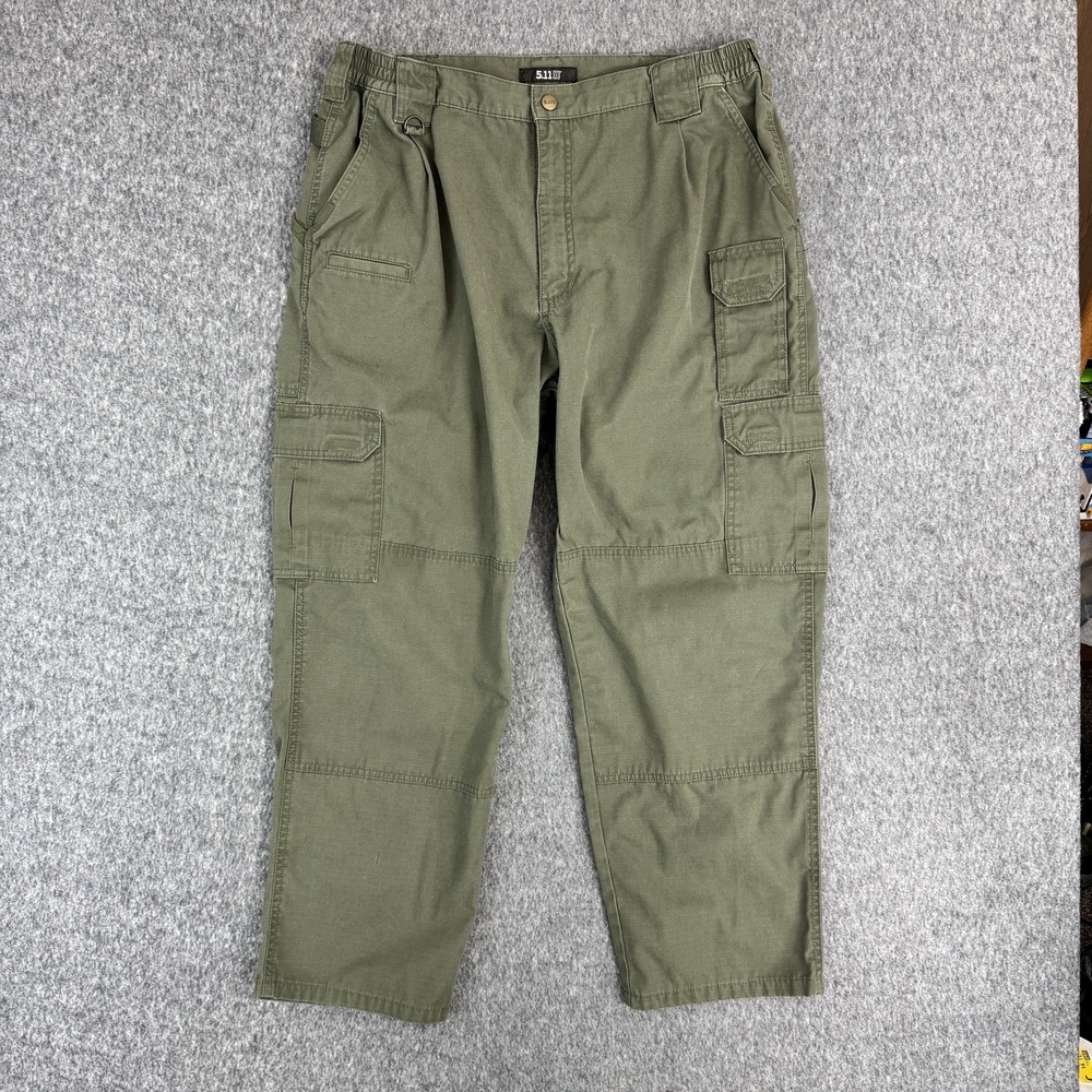 5.11 Tactical Taclite Pro Ripstop Cargo Pants Green Mens 40x30